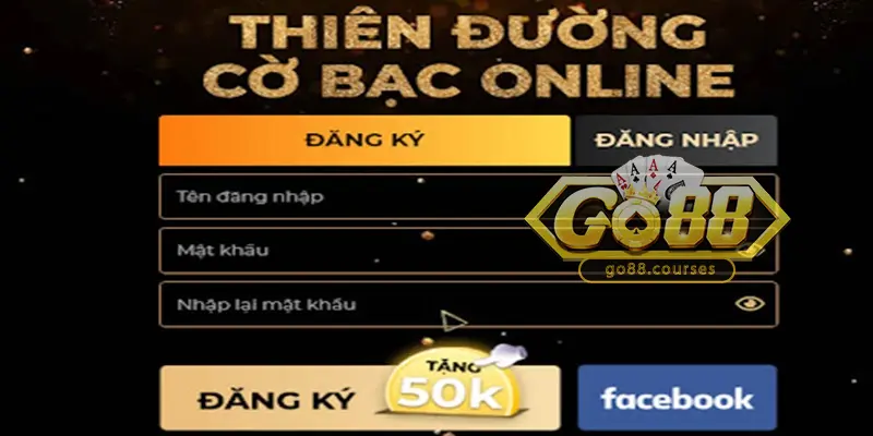 Đăng ký Go88 Courses nhanh chóng, đơn giản